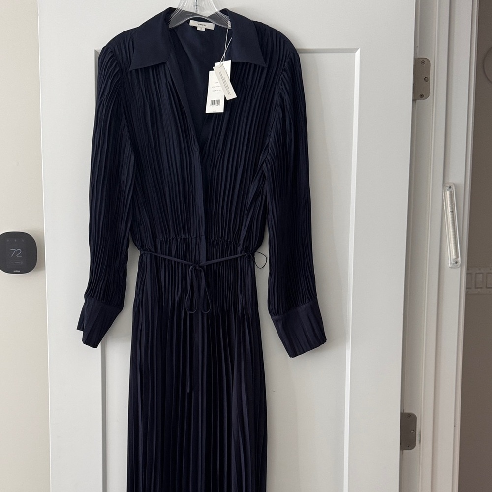 Vince Dark Blue Long Sleeve Dress